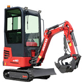 Mini Excavator with Enclosed Cab, 13.5 hp B&S Engine | HUAYEE HY14D